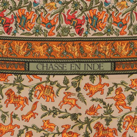 Hermès Chasse En Inde Silk Scarf 